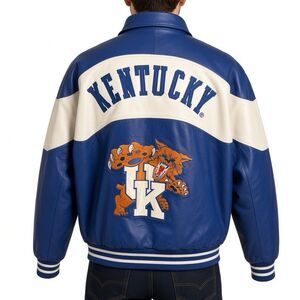 Vintage University Of Kentucky Wildcats Leather Varsity Jacket Men’s 3XL